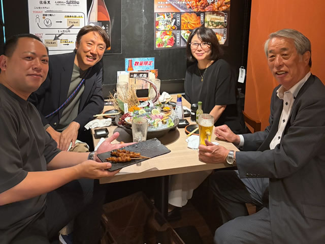 若林元会長と会食の様子